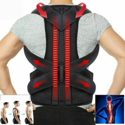 Men Women Adjustable Posture Corrector Back Support Shoulder Brace Belt