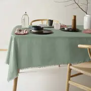 Vintage Design Green Gypsy Linen Cotton Tablecloth Green 150*275cm