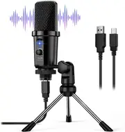 USB Microphone, USB Plug & Play PC Computer Condenser Mic