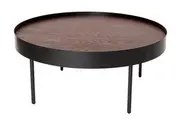 SK Designer Living | Lunar Round Coffee Table | Black & Walnut
