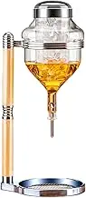 Karfri 720ml Ice Cold Whiskey Decanter Glass Liquor Tower Dispenser for Bourbon,Wine,Sake,Vodka,Tequila (Color : Silver), DFGH6BFTH8