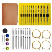 Mbeliever 4XL Tunisian Crochet Hook Set with Cable 6 Inch Aluminium Interchan...