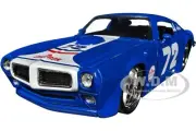 1972 PONTIAC FIREBIRD #72 BLUE "CHEVRON" 1/24 DIECAST MODEL CAR BY JADA 35026