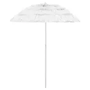 vidaXL Hawaii Beach Umbrella White 180 cm