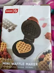 DASH - Mini Waffle Maker Machine Paninis, Hash Browns, Pink Heart-NEW