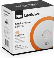 6800RL 240V Photoelectric Smoke Alarm with Rechargeable Lithium Battery Back up