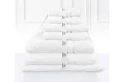 Super Plush 100% Fresh Combed Cotton Bathtowel Set 7PC White