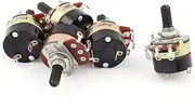 Aexit 5Pcs (Potentiometer) B500K 500K Ohm Single Linear Rotary Switch (67ry693qf307) Carbon Potentiometers