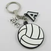 Personalised 2025 Netball Charm Keychain 115mm Coach Sports Gift Select Initial