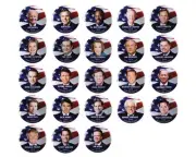 2016 PRESIDENTIAL CANDIDATES 1.5" CAMPAIGN BUTTON SET, 23 pieces