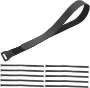 Elastic Multipurpose Straps Hook and 12pcs Cargo Binding Belts for Yoga Mats Ladder Rack Night Running Gear
