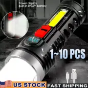 Super Bright 999000000 LM LED Torch Tactical Flashlight Lantern Rechargeable US