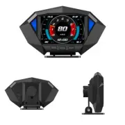 OBD+GPS+Slope Meter Car HUD Speedometer LCD Voltage Overspeed Temp RPM Alarm Kit (for: BMW)