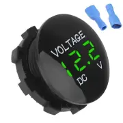 Green LED Digital Waterproof Voltmeter A Gauge Meter 12V-24V Car Auto Motorcycle