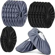 CATIEBYE 8 Pairs Fleece Shoe Covers Shoe Covers for Indoors Reusable Non Slip Shoe Covers Reusable Boot Cover Elastic Shoe Covers Washable Shoe Covers Bowling Shoe Covers Flannel