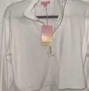 Stony Clover Lane x Target Cropped 1/2 Zip Terry Sweatshirt NWT Size Extra Small