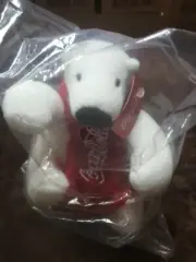 COCA-COLA Coke POLAR BEAR Plush New In Bag (2016) Red Scarf