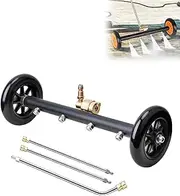 2-in-1 Undercarriage Pressure Washer Attachment, 16" Pressure Washer Undercarriage Cleaner, with Straight Extension Wands for Car Ground Cleaning with 4 Nozzles (Black)