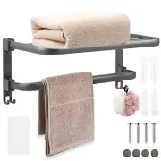Towel Rack Wall Mounted Bathroom Towel Rack Folding Towel Shelf]