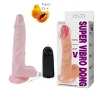 Penis Shaped Realistic 20.5 cm Vibrator Suction Cup