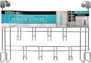 Duramax Household Crome Finished 10 Hook Door Hanger, 38 cm x 28 cm x 5 cm Size
