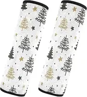 Car Seat Belt Covers Set of 2 Soft Car Safety Seat Belt Strap Shoulder Pad Camera Bag Strap Cover Car Accessories for Adults Youth Kids S Christmas Trees