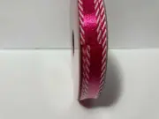 Spring Bright Pink Ribbon Sewn White Accent 3/8" 9' Nicole 2 Rolls Simply Spring