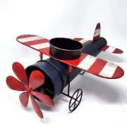 PLOW & HEARTH Vintage Airplane METAL PLANE PLANTER Lawn Garden Decor NEW Outdoor