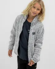 [Rip Curl] Rip Curl Boys' Dark N Stormy Polar Jacket in Dark Grey Marle Size 16 16 Dark Grey Marle