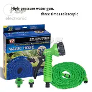 25FT-150FT Expanding Expandable Elastic Compact Garden Hose Pipe With Spray Gun