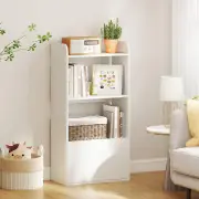 CostwayFreestanding Bookcase with Drawer 3-Tier Open Display Shelf-White