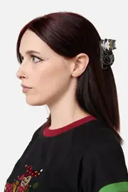 Grey Cat Claw Clip