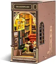rowood Book Nook,DIY Book Nook Kits for Adults,3D Wooden Puzzle Bookend Miniature Kit,Bookshelf Insert Decor Alley,Wood Craft Hobbies for Women/Men,Birthday Bookstore, (TGB07)