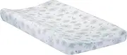 Lambs & Ivy Sweet Daisy White/Blue Flowers Changing Pad Cover