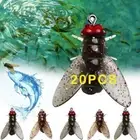 20PCS Sharpened Hook Dry Flies Fishing Lures Kit Trout Jigs Swimbaits Saltwater