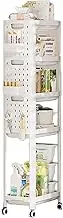 Rolling Utility Cart - Multi-Tier Food Storage Rack | Movable Kitchen Seasoning Carrier, Rolling Organizer Cart, for Garage