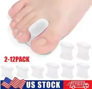12× Silicone Soft Gel Toe Separator Bunion Toes Spacer Orthotics Pain Relief USA