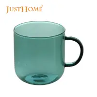 在飛比找momo購物網優惠-【Just Home】光透彩色耐熱玻璃馬克杯380ml-綠色