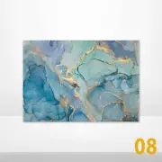 Blue Gold Pink & Green Abstract Wall Canvas Home Decor Australian Made Quality