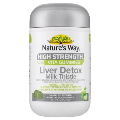 Nature's Way High Strength Adult Vita Gummies Liver Detox Milk Thistle 50