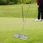 Lawn Leveling Rake for Golf Field 25x50cm Ground Plate Handle 2M Gardening Pull