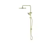 Greens Tapware Ashmore BubbleJET Twin Rail Shower Brushed Brass 238203BB