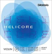 D'Addario Helicore Violin String Set with Wound E, 4/4 Scale, Heavy Tension