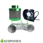 5" GROWMAX INLINE AXIAL FAN + FILTAROO FILTER + DUCTING Hydroponics Ventilation
