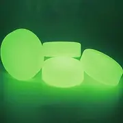 [Yawolfe] 5PCS Ice Hockey Puck Glow in The Dark Green Floor Party Pucks Bulk for Teens Adults Youth Outdoor Games Hockey Balls Glow in The Dark Road Roller Games