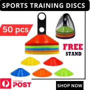 50Pcs Fitness Exercise Sports Training Discs Markers Cones Soccer Football Kids