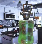 Pepper Mill Grinder Peppermill Mini Pinecones & Resin Handmade SEE VIDEO 906