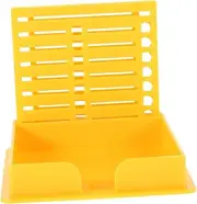 HOMSFOU Versatile Plastic Stick Note Organizer Box Template Design Memo Pad Holder