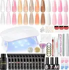 COSCELIA Gel Polish Poly Gel Nail Kit with Nail Light Starter Kit,12 Pcs Colo...