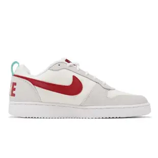 【NIKE 耐吉】休閒鞋 Court Borough Low Prem 男鞋 白 紅 麂皮 尼龍 經典 低筒(HF0734-161)